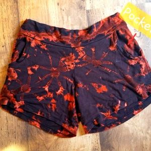 TYE DYE Stretchy SHORTS, casual, fitness, sleep..NWT